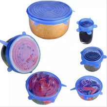 Load image into Gallery viewer, 6pcs/set Silicone Food Lid that Stretches on Universal Bowl Pot Pan Fruit Vegetable Preservation Tools