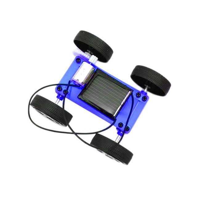 1 Set Mini Solar Powered Toy DIY Car Kit