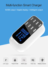 Load image into Gallery viewer, Universal 8 Port Smart USB Charger Adapter Station Hub