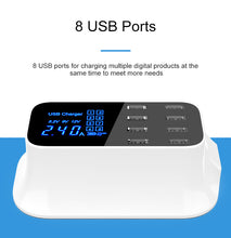 Load image into Gallery viewer, Universal 8 Port Smart USB Charger Adapter Station Hub