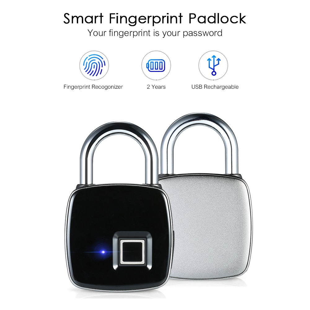 USB Rechargeable Smart Keyless Fingerprint Lock