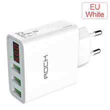 Load image into Gallery viewer, LED Display EU 3 USB Universal Mobile Phone USB Charger