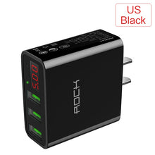 Load image into Gallery viewer, LED Display EU 3 USB Universal Mobile Phone USB Charger